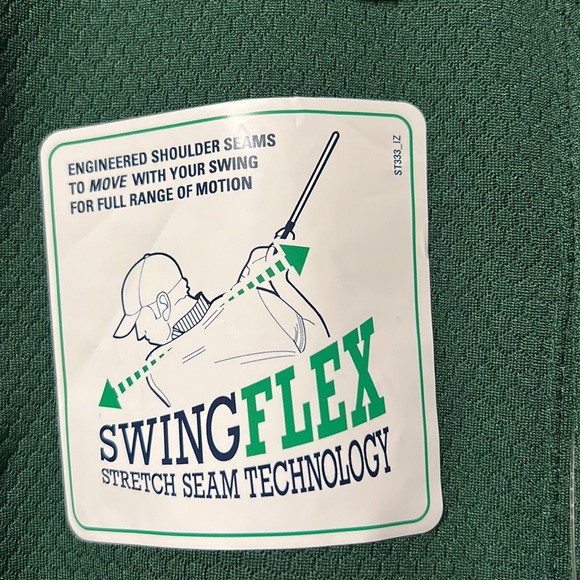 Brand New Izod Green Golf Long Sleeve Polo Stretch Seam Technology Swing Flex! - Picture 7 of 8